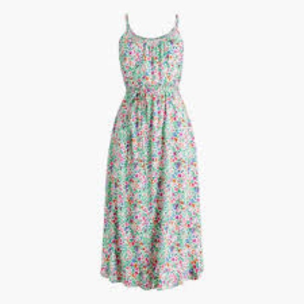 J.Crew Factory ruffle midi dress